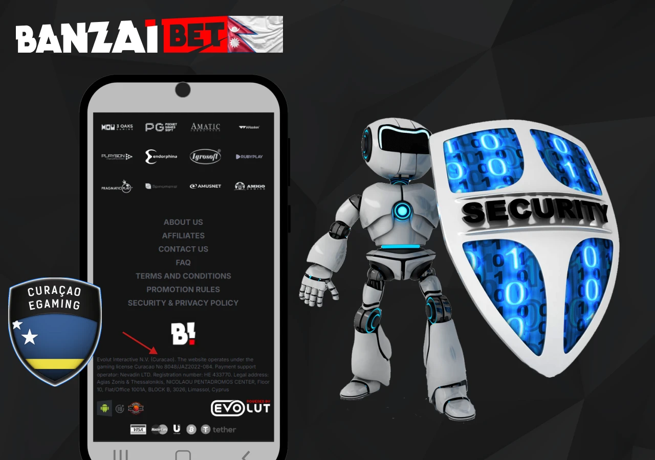 Banzaibet guarantees security to its customers
